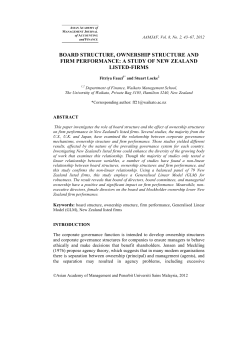 board structure, ownership structure and firm performance