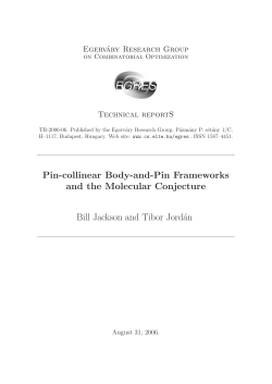 Pin-collinear Body-and-Pin Frameworks and the Molecular