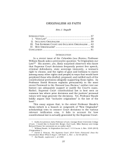 originalism as faith
