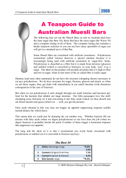 A Teaspoon Guide to Australian Muesli Bars