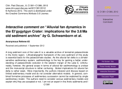 Interactive comment on &ldquo;Alluvial fan dynamics in the El