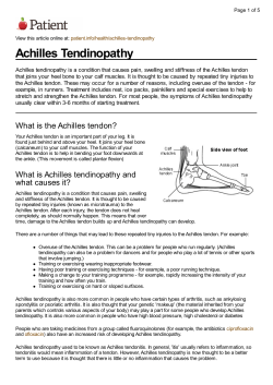 Achilles Tendinopathy