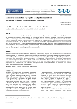 Extrinsic contamination of propofol non