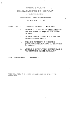 PEC 100 - UNISWA Library - University of Swaziland