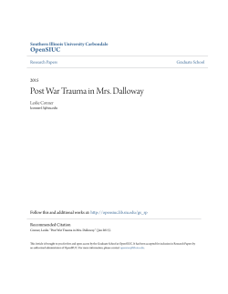 Post War Trauma in Mrs. Dalloway - OpenSIUC