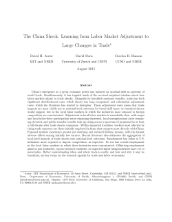 The China Shock: Learning from Labor Market Adjustment to Large