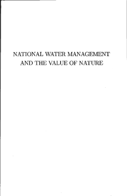 national water management and the value of nature