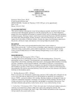 CANOVA-Global Indigenous Issues Syllabus-