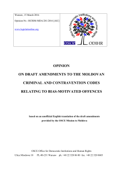 OPINION ON DRAFT AMENDMENTS TO THE MOLDOVAN