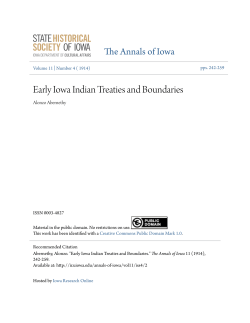 Early Iowa Indian Treaties and Boundaries