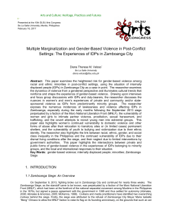 Multiple Marginalization and Gender-Based Violence in Post