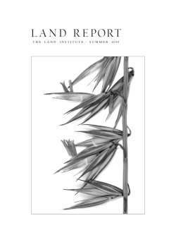 land report - The Land Institute