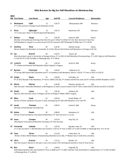 Elite Runners for Big Sur Half Marathon on Monterey Bay