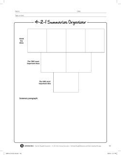 4-2-1 Summarize Organizer - The Thoughtful Classroom