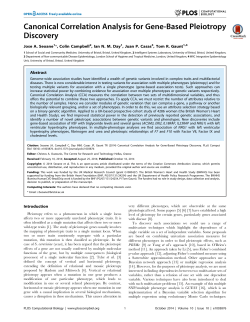 Canonical Correlation Analysis for Gene