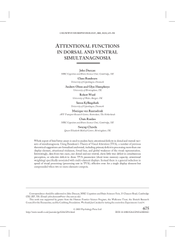 attentional functions in dorsal and ventral simultanagnosia