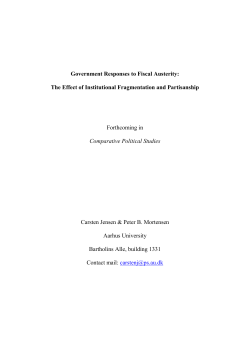 Government Responses to Fiscal Austerity: The Effect of Institutional