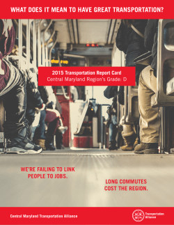 WHAT DOES IT MEAN TO HAVE GREAT TRANSPORTATION?