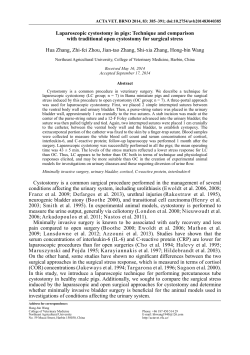 Laparoscopic cystostomy in pigs: Technique