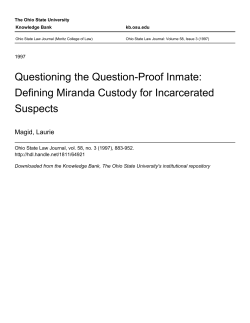 Questioning the Question-Proof Inmate: Defining