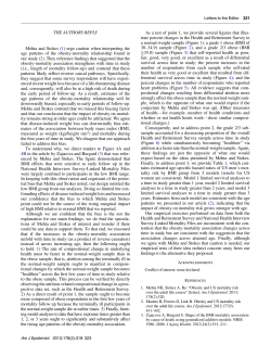 THE AUTHORS REPLY Mehta and Stokes (1) urge caution when