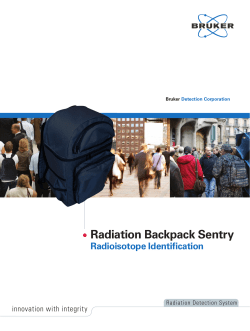 Radiation Backpack Sentry Radioisotope Identification
