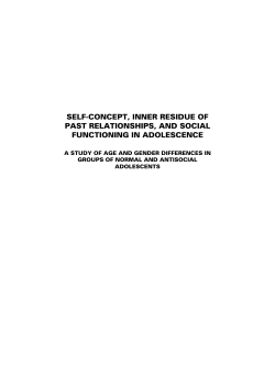 self-concept, inner residue of past relationships, and social