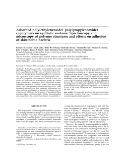 Adsorbed poly(ethyleneoxide)&ndash;poly(propyleneoxide)