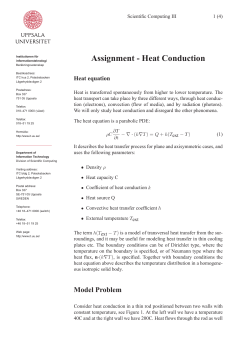 Assignment - Heat Conduction