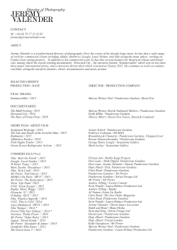 CV - Jeremy Valender