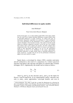 Individual differences in equity models