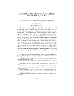 The Decisional Significance of the Chief Justice