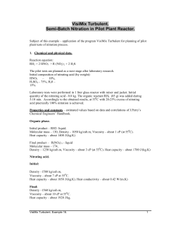 Semi-Batch nitration in Pilot Plant reactor