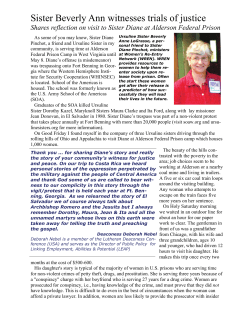 Sister Beverly Ann witnesses trials of justice