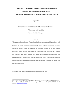 the impact of trade liberalization on employment, capital and