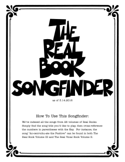 How To Use This Songfinder