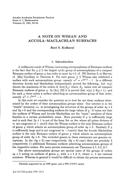 A note on Wiman and Accola