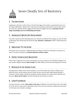 Seven Deadly Sins of Backstory
