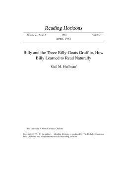 Billy and the Three Billy-Goats Gruff or, How Billy Learned to Read
