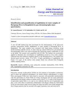 Identification and quantification of naphthalene in water samples of