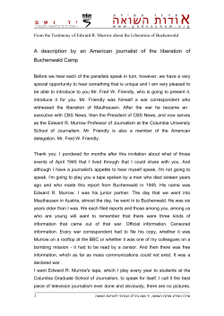 From the Testimony of Edward R. Murrow About the