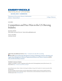 Competition and Price Wars in the US Brewing Industry