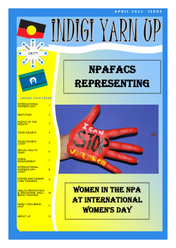april news letter 2013 - NPA Family and Community Services ATSI