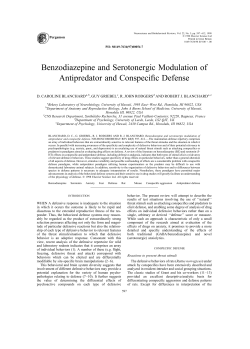 Benzodiazepine and Serotonergic Modulation of Antipredator and