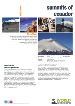 summits of ecuador - World Expeditions