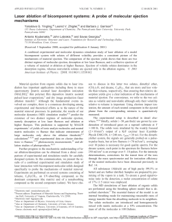 Laser ablation of bicomponent systems: A probe of molecular