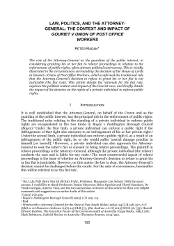 law, politics, and the attorney- general