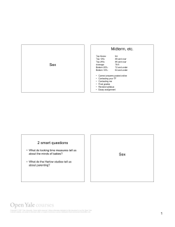 Sex Midterm, etc. Sex 2 smart questions