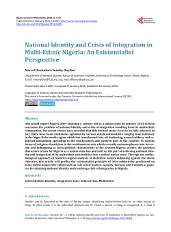 National Identity and Crisis of Integration in Multi