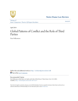 Global Patterns of Conflict and the Role of Third Parties